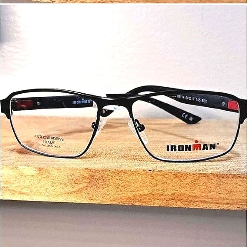 NEW Ironman Eyeglass Frame, Rx'able, Anti-Corrosive, black glasses 54 17 145